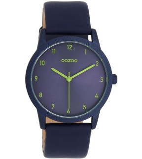Ρολόι OOZOO Timepieces Με Μπλε Δερμάτινο Λουράκι C11174