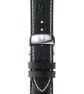 Ρολόι TISSOT Tradition Με Μαύρο Δερμάτινο Λουράκι T0636171605700