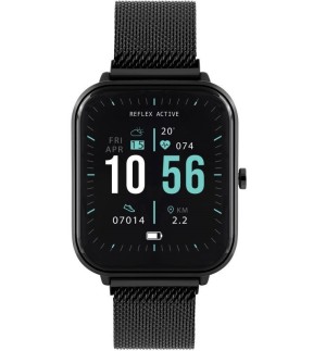 Ρολόι REFLEX Smartwatch Με Μαύρο Ατσάλινο Μπρασελέ RA15-4074