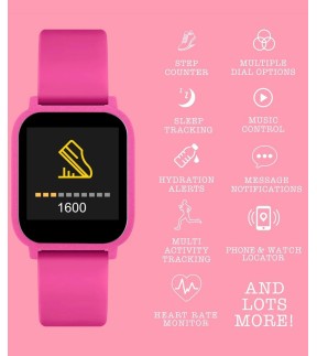 Ρολόι TIKKERS Smartwatch Με Ροζ Λουράκι Σιλικόνης TKS10-0003