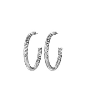 LUCA BARRA Earrings Silver Stainless Steel OK1275