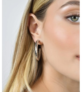 LUCA BARRA Earrings Silver Stainless Steel OK1275