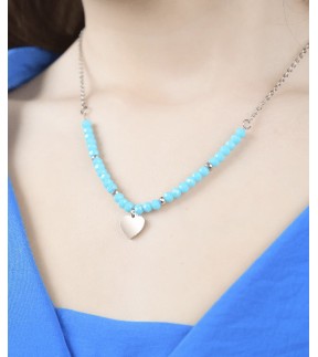 LUCA BARRA Kid Necklace Silver Stainless Steel JC129
