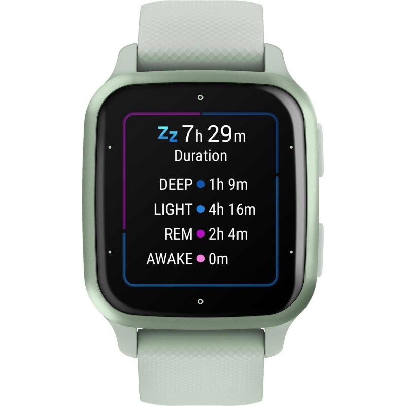 GARMIN Venu Sq 2 With Green Silicone Band GA 010 02701 12
