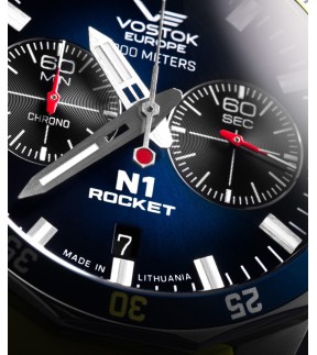 VOSTOK EUROPE Rocket N1 Chrono Blue Silicone Strap 6S21-225A708S