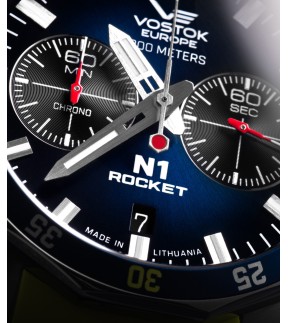 Ρολόι VOSTOK EUROPE Rocket N1 Chrono Με Μπλε Δερμάτινο Λουράκι 6S21-225A708