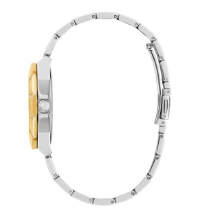 Ρολόι GUESS Sunray Με Κίτρινο Χρυσό-Ασημί Ατσάλινο Μπρασελέ GW0616L2