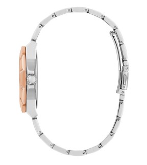Ρολόι GUESS Sunray Με Ροζ Χρυσό-Ασημί Ατσάλινο Μπρασελέ GW0616L3