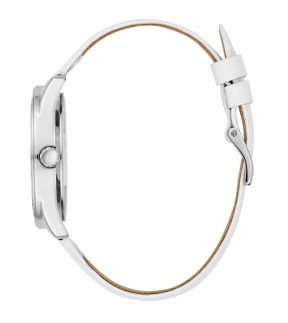 Ρολόι GUESS G Gloss Με Λευκό Δερμάτινο Λουράκι GW0608L1