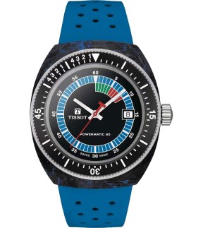Ρολόι TISSOT Sideral S Με Μπλε Καουτσούκ Λουράκι T1454079705701