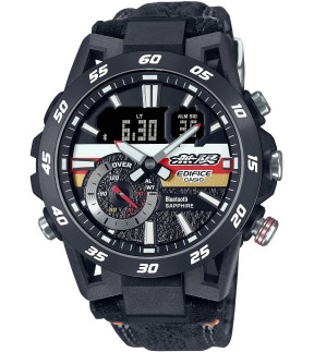 CASIO Edifice Bluetooth Black Leather Strap ECB-40MU-1AER