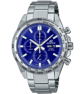 Ρολόι CASIO Edifice Με Ασημί Ατσάλινο Μπρασελέ EFR-574D-2AVUEF