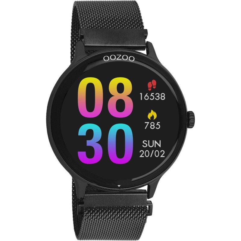 Ρολόι OOZOO Smartwatch Με Μαύρο Ατσάλινο Mesh Μπρασελέ Q00139 Ρολόι OOZOO Smartwatch Με Μαύρο Ατσάλινο Mesh Μπρασελέ Q00139