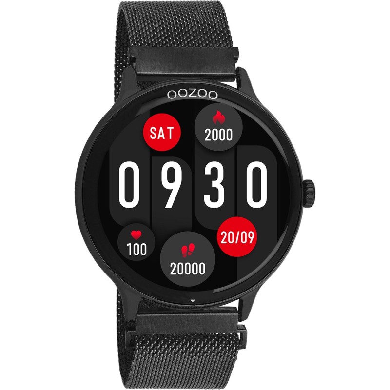 Ρολόι OOZOO Smartwatch Με Μαύρο Ατσάλινο Mesh Μπρασελέ Q00139 Ρολόι OOZOO Smartwatch Με Μαύρο Ατσάλινο Mesh Μπρασελέ Q00139