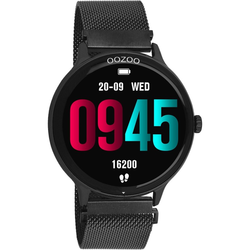 Ρολόι OOZOO Smartwatch Με Μαύρο Ατσάλινο Mesh Μπρασελέ Q00139 Ρολόι OOZOO Smartwatch Με Μαύρο Ατσάλινο Mesh Μπρασελέ Q00139