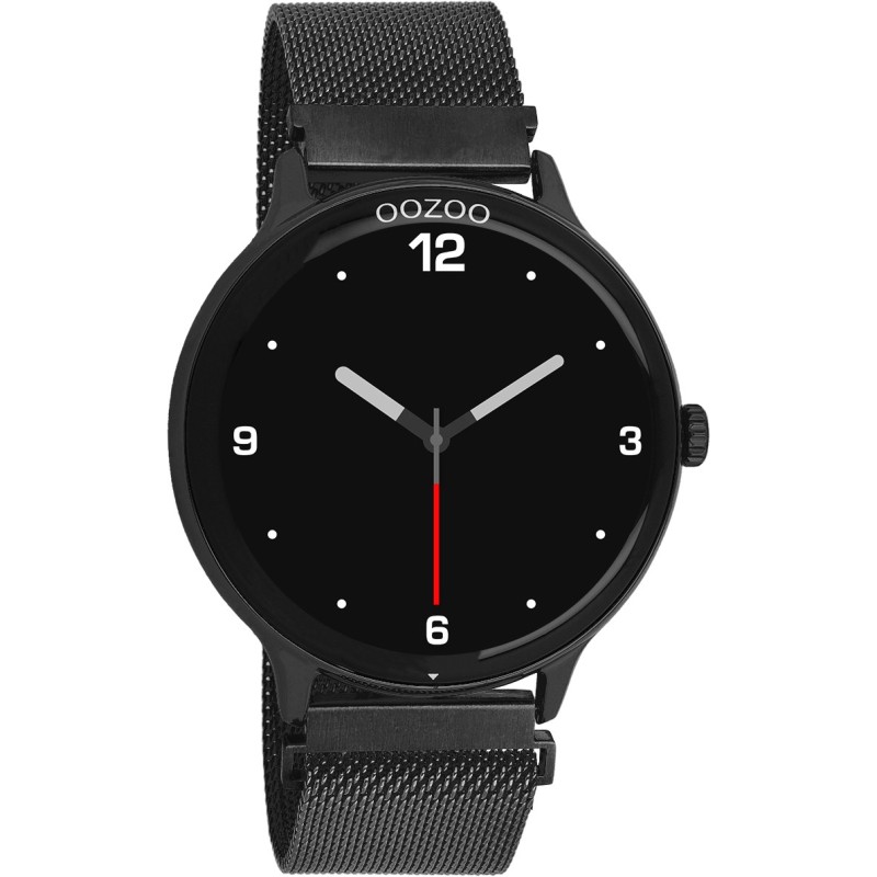 Ρολόι OOZOO Smartwatch Με Μαύρο Ατσάλινο Mesh Μπρασελέ Q00139