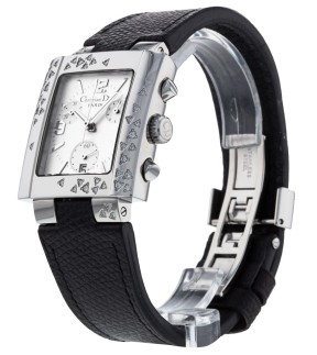 Ρολόι Christian DIOR Με Μαύρο Δερμάτινο Λουράκι D81-101
