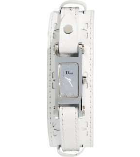 Ρολόι Christian DIOR Με Λευκό Δερμάτινο Λουράκι 62110A006