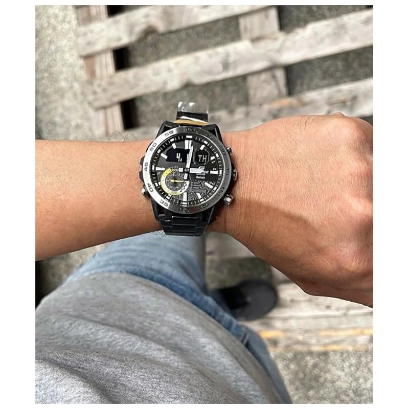 CASIO Edifice Bluetooth Black Stainless Steel Bracelet ECB 40DC 1AEF