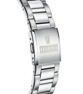 Ρολόι FESTINA Ceramic Με Χρονογράφο Και Ασημί Ατσάλινο Μπρασελέ F20575/2