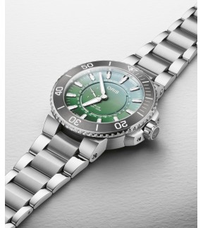 ORIS Aquis Dat Watt L.E. Silver Stainless Steel Bracelet