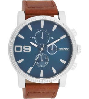 Ρολόι OOZOO Timepieces Με Καφέ Δερμάτινο Λουρί C11210