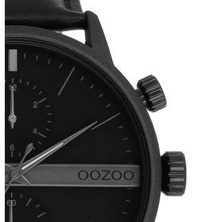 OOZOO Timepieces Black Leather Strap C11224