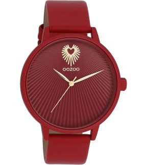 OOZOO Timepieces Red Leather Strap C11249
