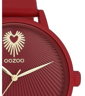 OOZOO Timepieces Red Leather Strap C11249