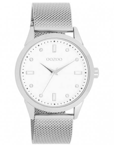 Ρολόι OOZOO Timepieces Με Ασημί Ατσάλινο Mesh Μπρασελέ C11280
