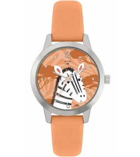 TIKKERS Orange Leather Strap TKWWF006