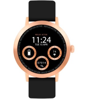 Ρολόι REFLEX Smartwatch Με Μαύρο Λουράκι Σιλικόνης RA07-2148