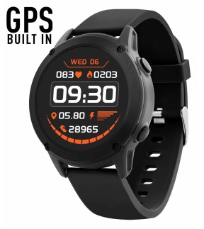 REFLEX Smartwatch Black Silicone Strap RA18-2148