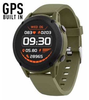 REFLEX Smartwatch Khaki Silicone Strap RA18-2150