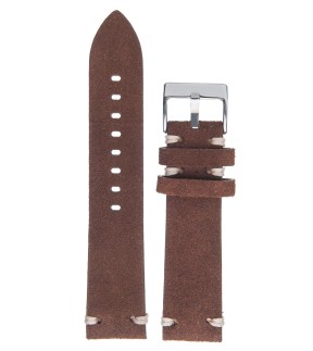 DILOY Nobuck Brown Leather Strap 18mm