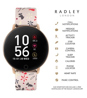 RADLEY LONDON Smartwatch Pink Leather Strap RYS05-2042
