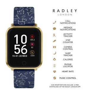 RADLEY LONDON Smartwatch Blue Silicone Strap RYS06-2066
