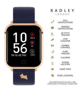 RADLEY LONDON Smartwatch Blue Silicone Strap RYS06-2078-INT