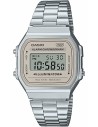 CASIO Vintage Silver Stainless Steel Bracelet A-168WA-8AYES