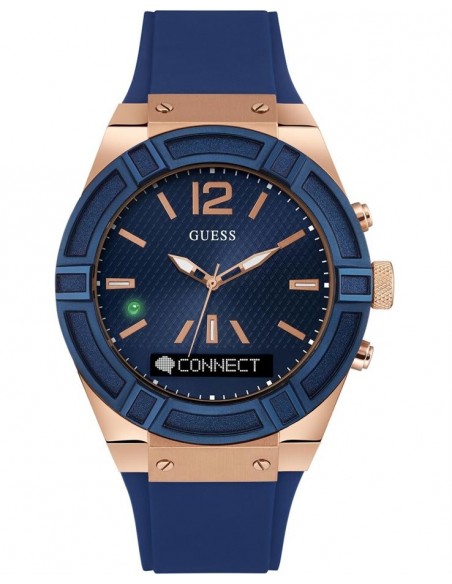 GUESS Connect Smartwatch Blue Rubber STrap