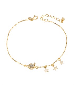 SENZA Gold Plated Silver 925 Bracelet With Stones