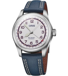 Ρολόι ORIS Big Crown Hank Aaron Limited Edition Με Αυτόματο Μηχανισμό Και Μπλε Δερμάτινο Λουράκι 01 754 7785 4081-Set