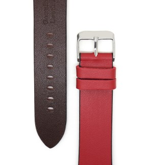 TZEVELION Bordeaux Leather Strap 18mm