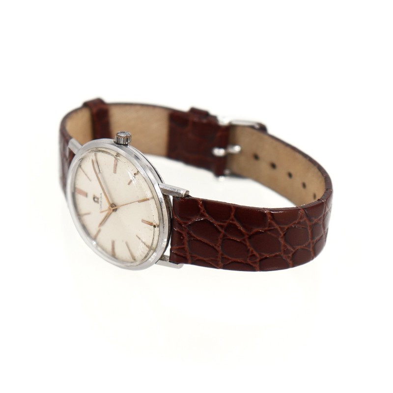 Preowned Watch OMEGA vintage Brown Leather Strap