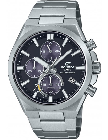 Ρολόι CASIO Edifice Με Χρονογράφο Και Ασημί Ατσάλινο Μπρασελέ EFS-S630D-1AVUEF