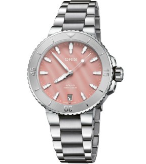 ORIS Aquis Date Silver Stainless Steel Bracelet  01 733 7770 4158-07 8 18 05P