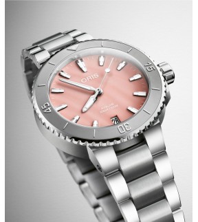 ORIS Aquis Date Silver Stainless Steel Bracelet  01 733 7770 4158-07 8 18 05P