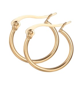 LUCA BARRA Gold Stainless Steel Earrings OK952