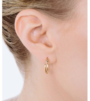 LUCA BARRA Gold Stainless Steel Earrings OK952