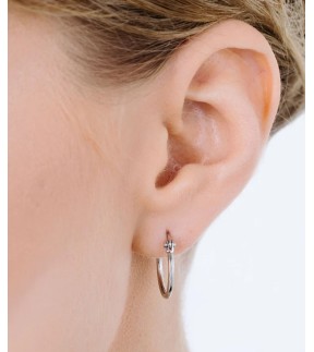 LUCA BARRA Earrings Silver Stainless Steel OK946
